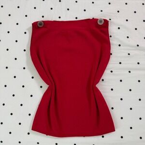Red Joseph A. sleeveless blouse with button-up detail